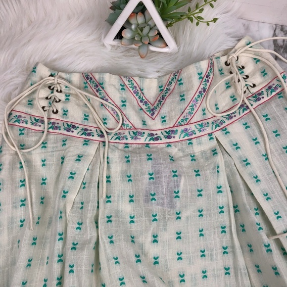 French Connection Embroidered Boho Full Skirt - Picture 3 of 6
